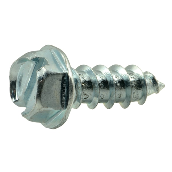 Midwest Fastener Sheet Metal Screw, #12 x 5/8 in, Zinc Plated Steel Flange Hex Head Slotted Drive, 100 PK 02945 - main
